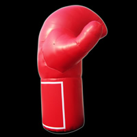 Красная форма рекламная надувная перчатка