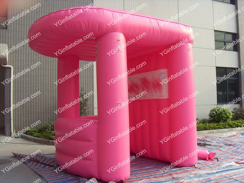 Розовая четырехместная надувная палатка.GN087