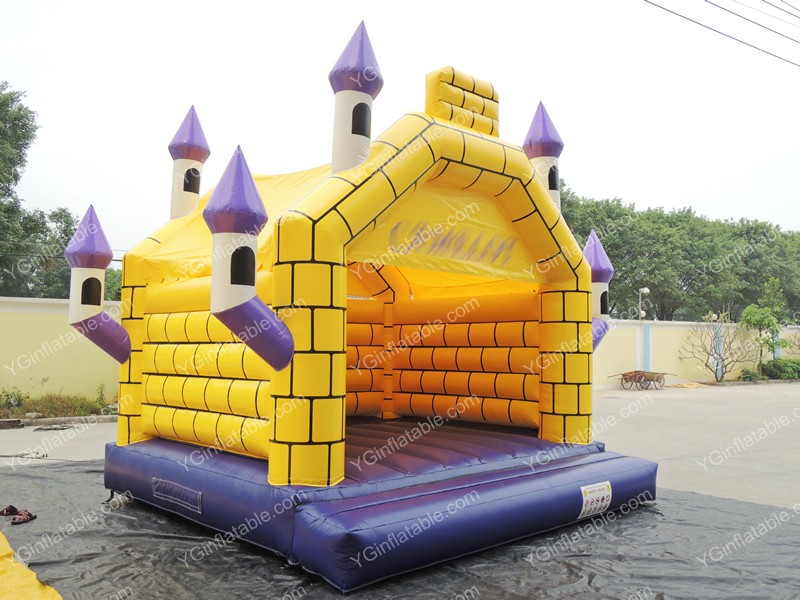 Желтый решетчатый надувной замок на продажуGL171b