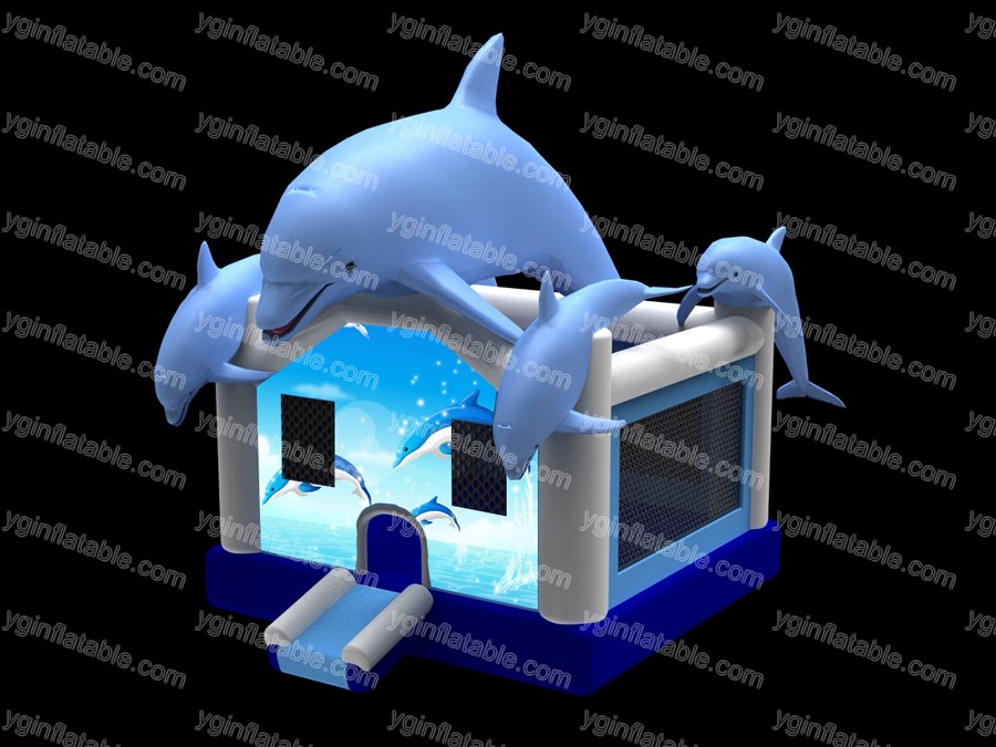 Детский прыгающий домик с дельфинамиNE007