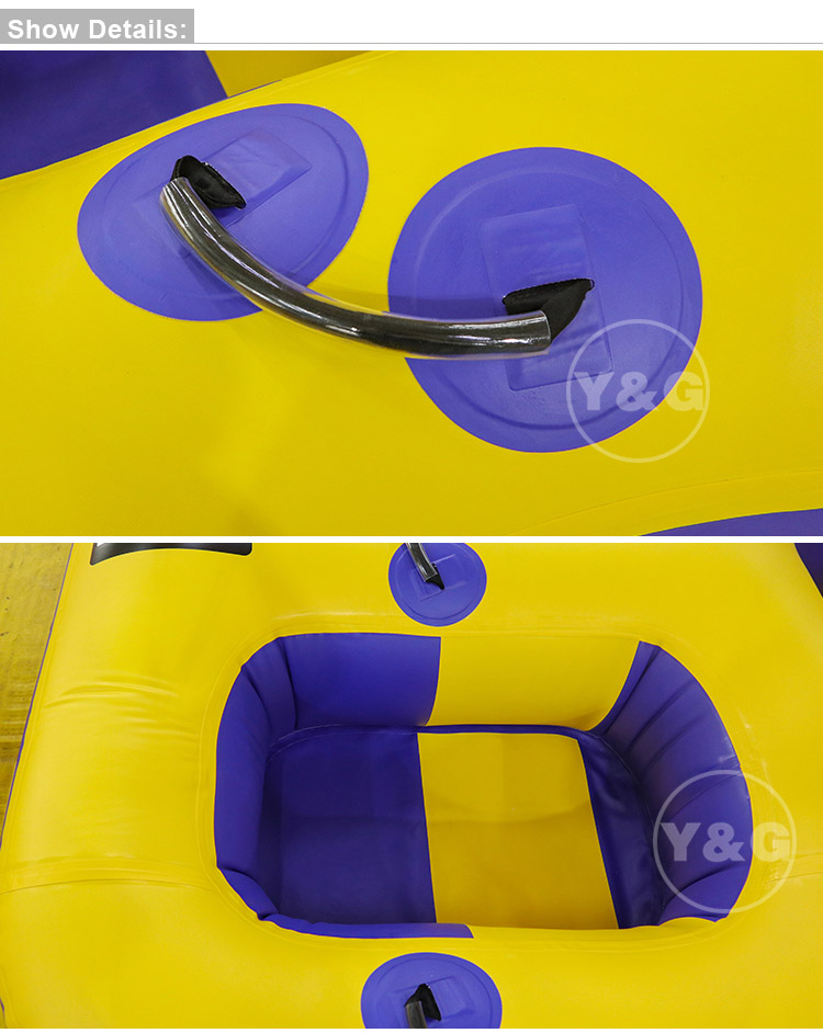 Желтая надувная лодка-пончик12