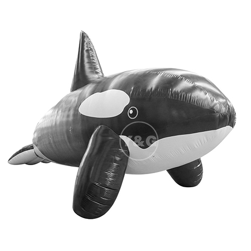 Надувной черный воздушный шар с дельфином