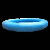 Синий круглый большой надувной бассейн