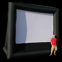 Надувной экран на открытом воздухе