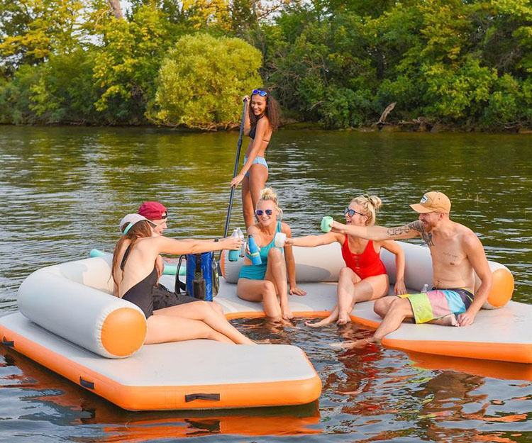 YGIP-17Orange Large Inflatable Dock Orange Large Inflatable DockYGIP-17